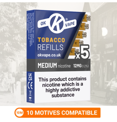 OK VAPE Tobacco Cartomiser Refills | 12mg