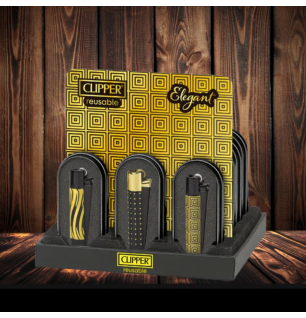 12 Clipper CMP11 Metal Large Flint Elegant Lighters - CM3S146UKX